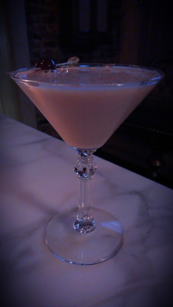 chai alexander martini, milky martini, unusual cocktails
