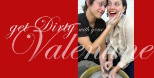 clay studio, pottery for couples, valentines day